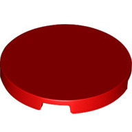 Lego kulatá destička hladká 3x3, červená (6331874)